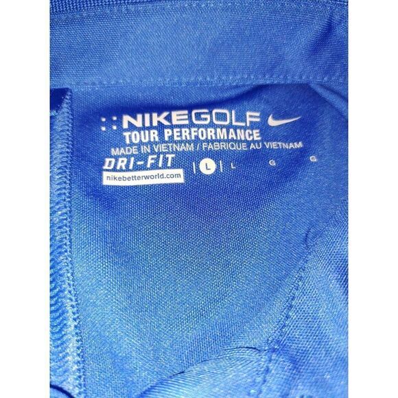 Nike Fit Dry Polo Women Size Large‎ Blue Short Sleeve Top - Picture 4 of 5